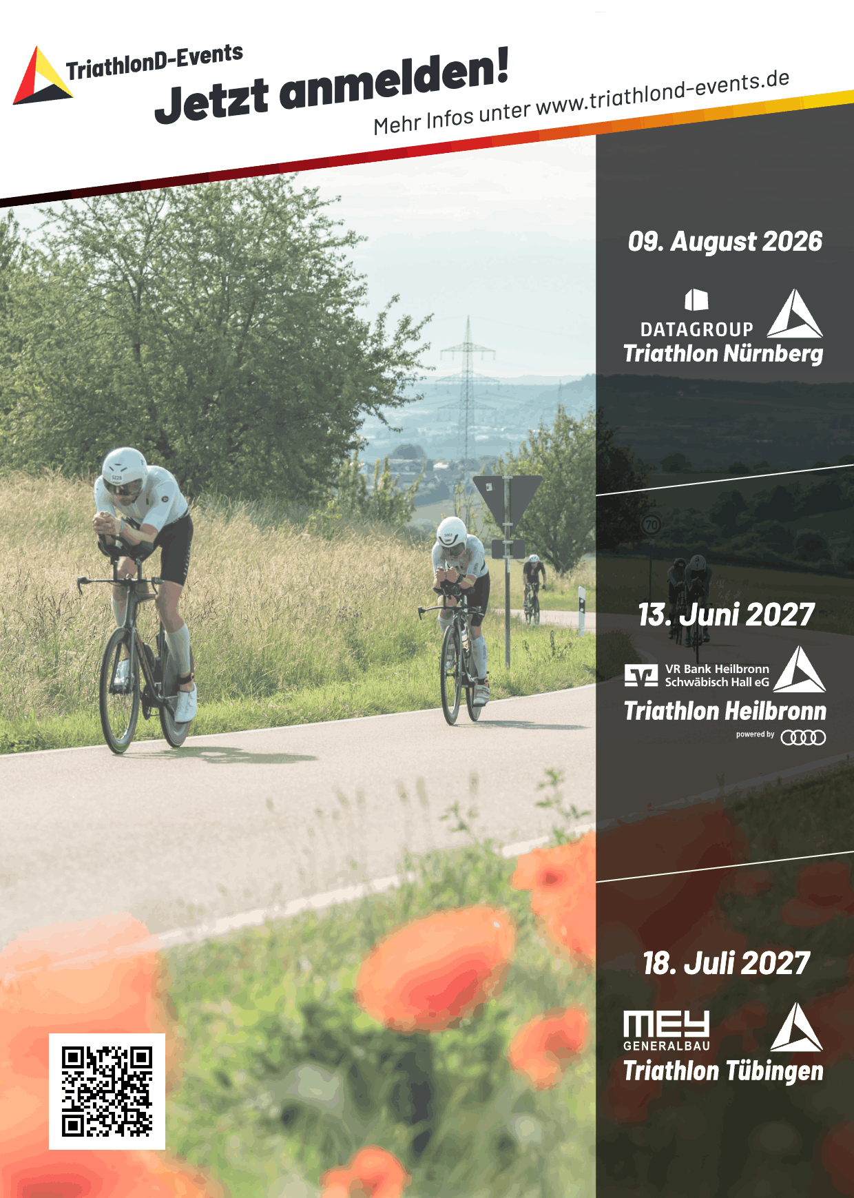 Anzeige: TriathlonD-Events - Jetzt anmelden, www.triathlond-events.de. Nürnberg, Heilbronn, Tübingen.