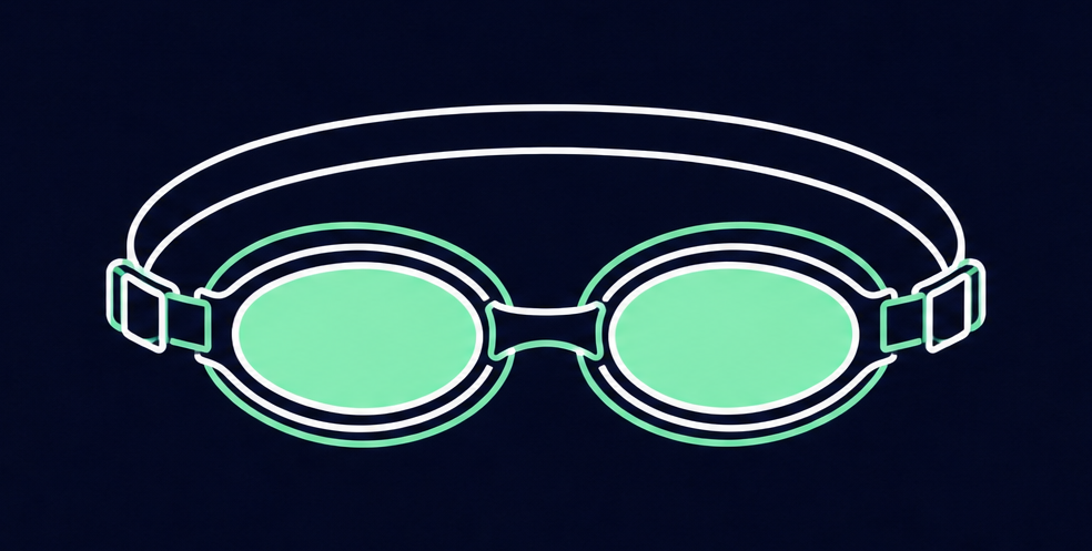 Verspiegelte Schwimmbrille